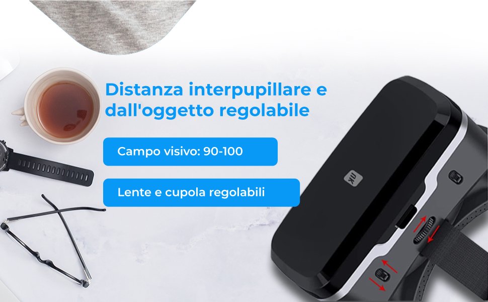  Occhiali VR 3D per smartphone di dimensioni comprese tra 4,7