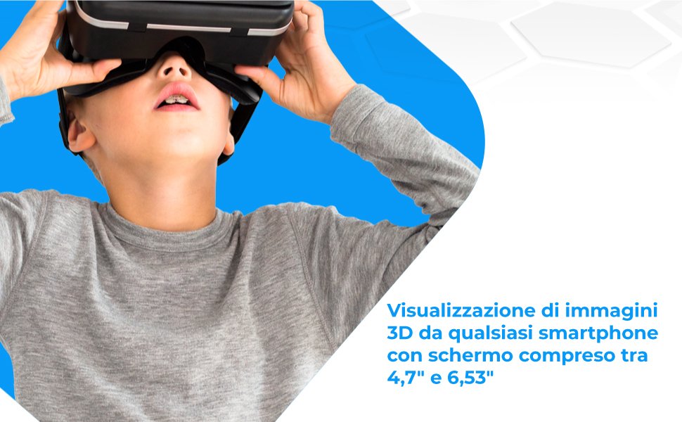  Occhiali VR 3D per smartphone di dimensioni comprese tra 4,7