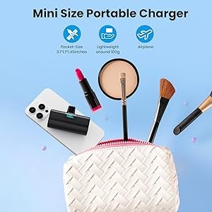 Power Bank per iPhone 15 Caricabatterie Portatile, power bank USB C Batteria Esterna Mini Powerbank
