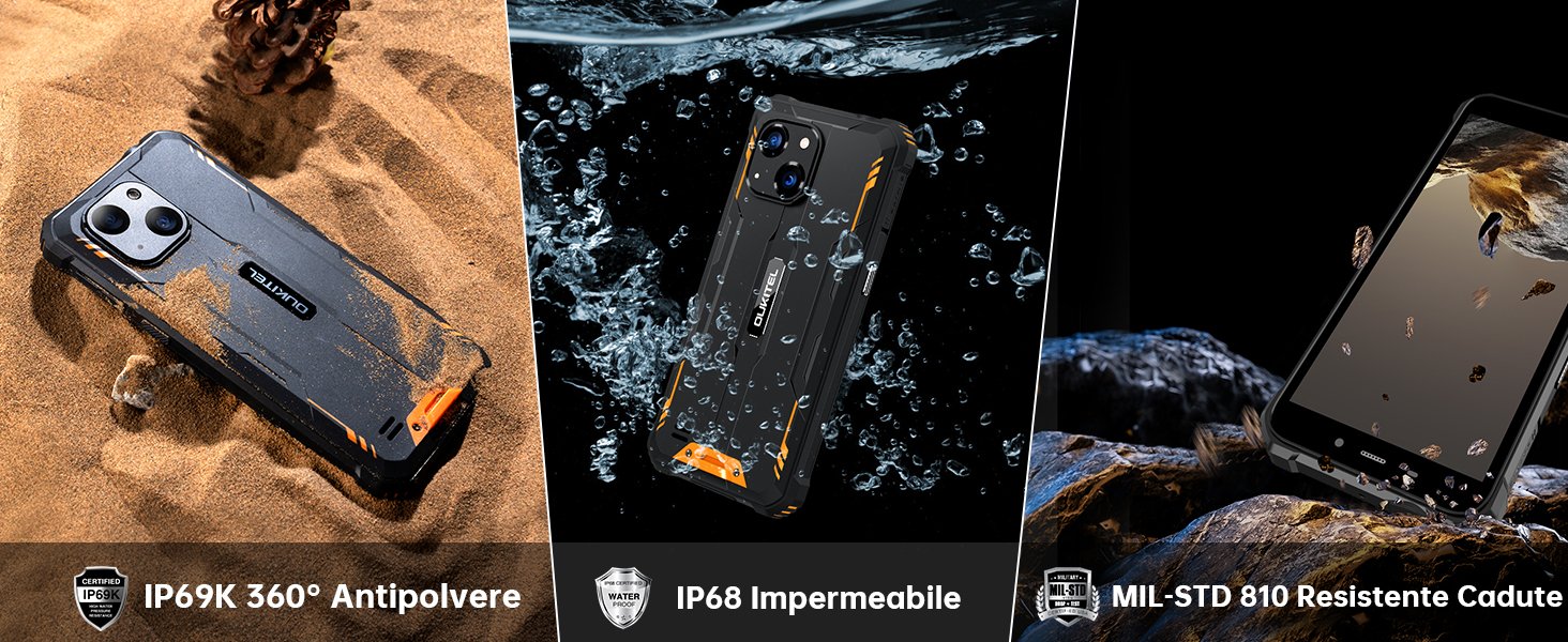 Impermeabile IP68 MIL-STD 810 Resistente Cadute