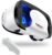 Cuffie VR, cuffie realtà 3D virtuali, qualità dell’immagine 2K HD e luce anti-blu-cuffie di realtà virtuale per giochi e film, cuffie VR compatibili con Android e iOS Phone(bianco)