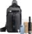 Large Capacity Backpack | Business Backpack | 2 in 1 Men Travel Backpack | Waterproof Chest Bag, Travel Notebook Bag with USB Charging Port, Large Capacity Commute Backpack for Men