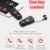 SQUADO Auricolari Bluetooth in-ear con clip, filo retrattile, microfono, cancellazione attiva del rumore