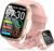 Smartwatch Uomo Donna for Men and Women, HD Touch Screen, Fitness Watch with Monitoring, Heart rate Monitor. 1.95″ Orologio Smartwatch Contapassi/Cardiofrequenzimetro/Sonno, Rosa