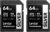Lexar Scheda SD 64 GB SILVER 2 Pack, fino a 205 MB/s in Lettura, Scheda di Memoria SDXC UHS-I, Classe 10, U3, V30, SD Card per Fotografi Professionisti, Videografi, Appassionati