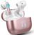 Cuffie Bluetooth, 2025 Auricolari Bluetooth 5.4 HiFi Stereo, 40 Ore Cuffie Wireless In Ear con 4 ENC Cancellazione Rumore Mic, Cuffiette Sport LED USB-C, IP7 Impermeabili Cuffie Senza Fili, Oro Rosa