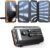 Powerbank solare 27000 mAh, caricatore solare con 3 cavi QC4.0 22,5 W, USB C 20 W, funzione di ricarica rapida, con 4 pannelli solari e 3 torce a LED per smartphone, tablet, campeggio