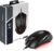 MSI Clutch GM08 – Mouse Gaming simmetrico USB, LED Rosso, Sensore Ottico PAW 3519 (4200 DPI), Switch fino a 10 mln di click, sistema di pesi modificabili, Nero